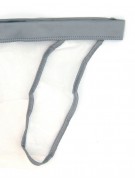 Комплект нижнего женского белья серого цвета с застежками на лифе
