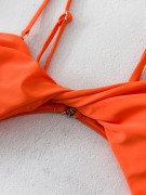 Цельный оранжевый купальник Урсула