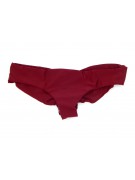 Купить женские плавки бордового цвета с низкой посадкой присборенные сзади
