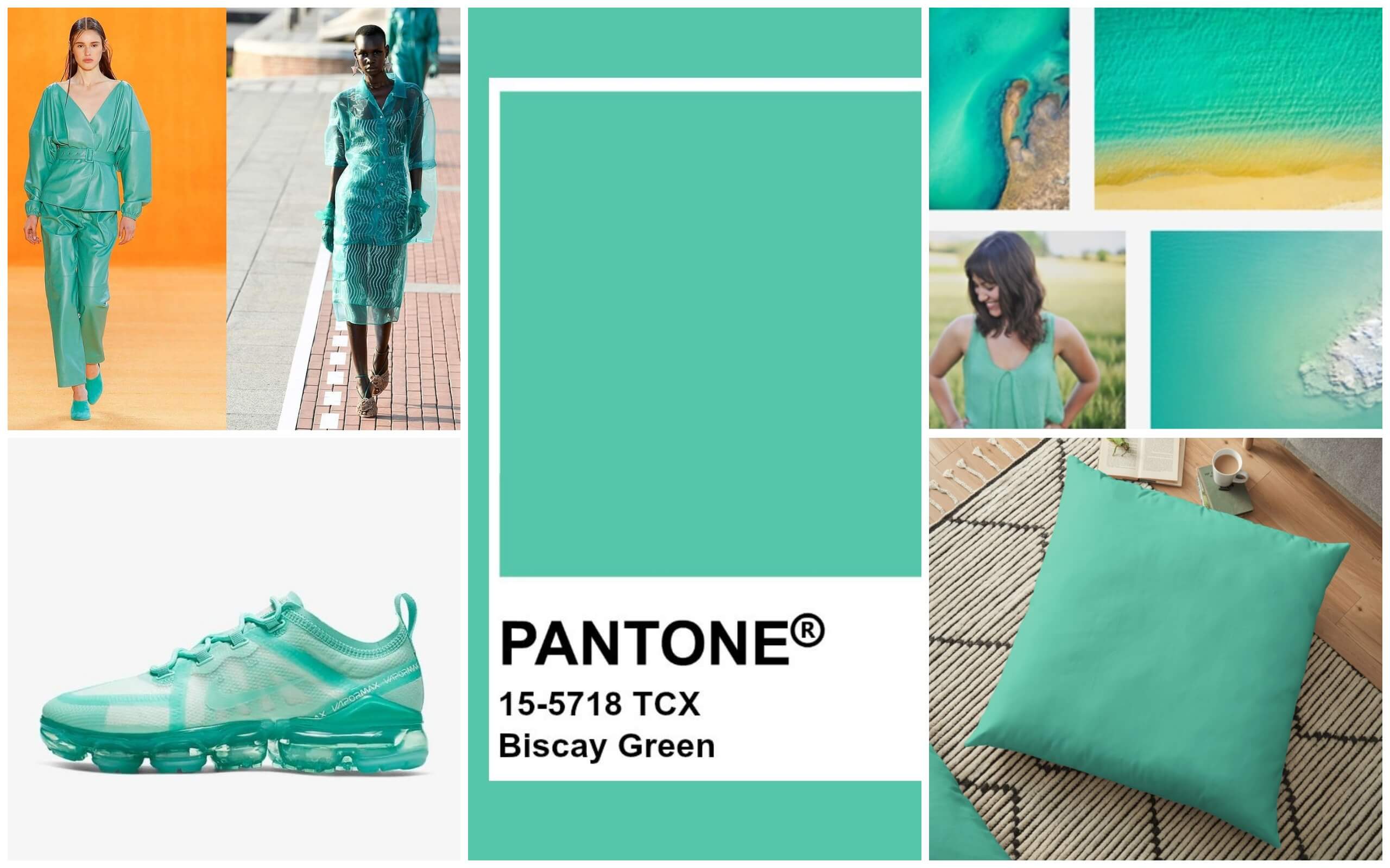 Цвет Бискайский зеленый - трендовый оттенок весна-лето 2020 по версии Пантон