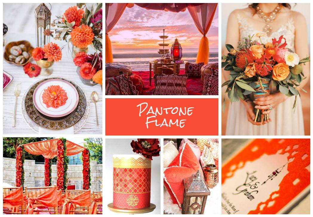 Цвета 2017 года по версии Пантон - Flame - оранжевое пламя - красный апельсин - totally