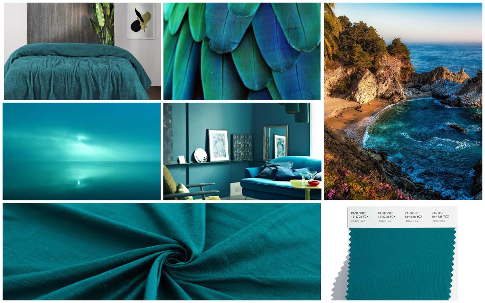 Синяя Гавань - Harbour blue, красивый сине-зеленый оттенок. Модные цвета и оттенки 2022 Пантон - палитра весна лета 2022 по версии института цвета
